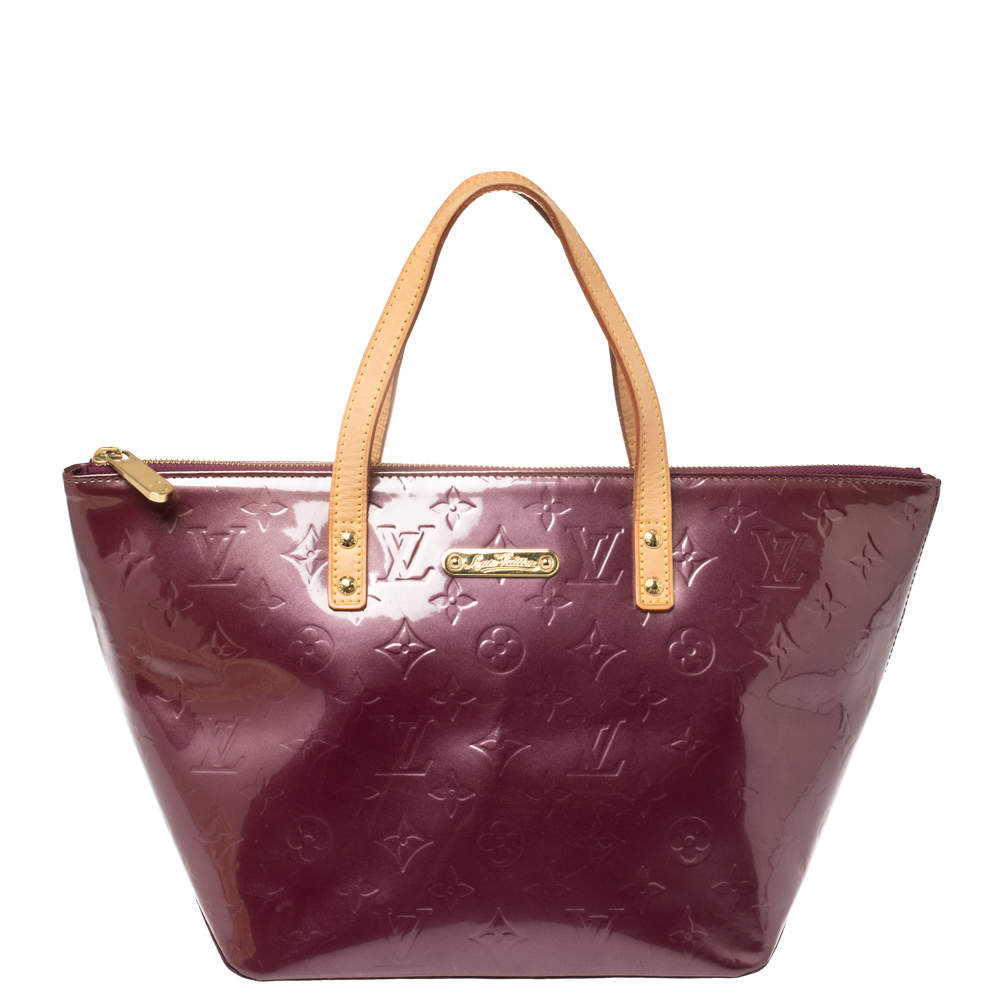 مملوكة مسبقًا حقيبة لوي فيتون بلفيو جلد لامع مونوغرامي بنفسجي صغيرة