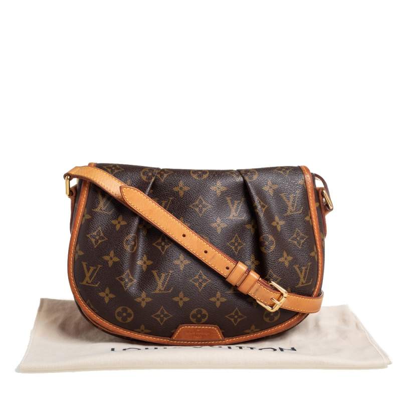 Louis Vuitton Menilmontant Handbag Monogram Canvas MM Brown 22245312