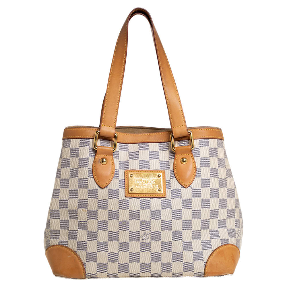 Pre Owned Louis Vuitton Damier Azur Canvas Hampstead PM Bag