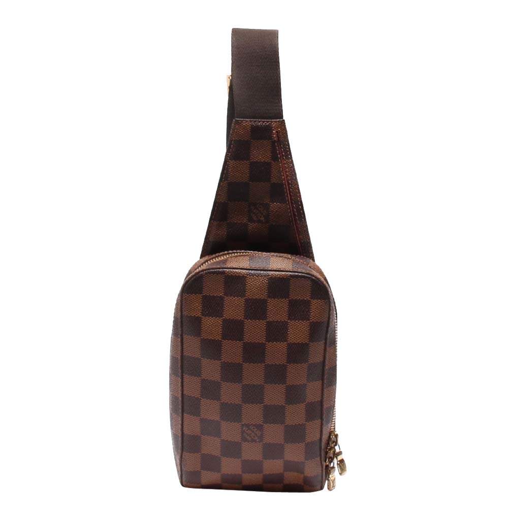 Pre Owned Louis Vuitton Brown Damier  Geronimos Belt Bag