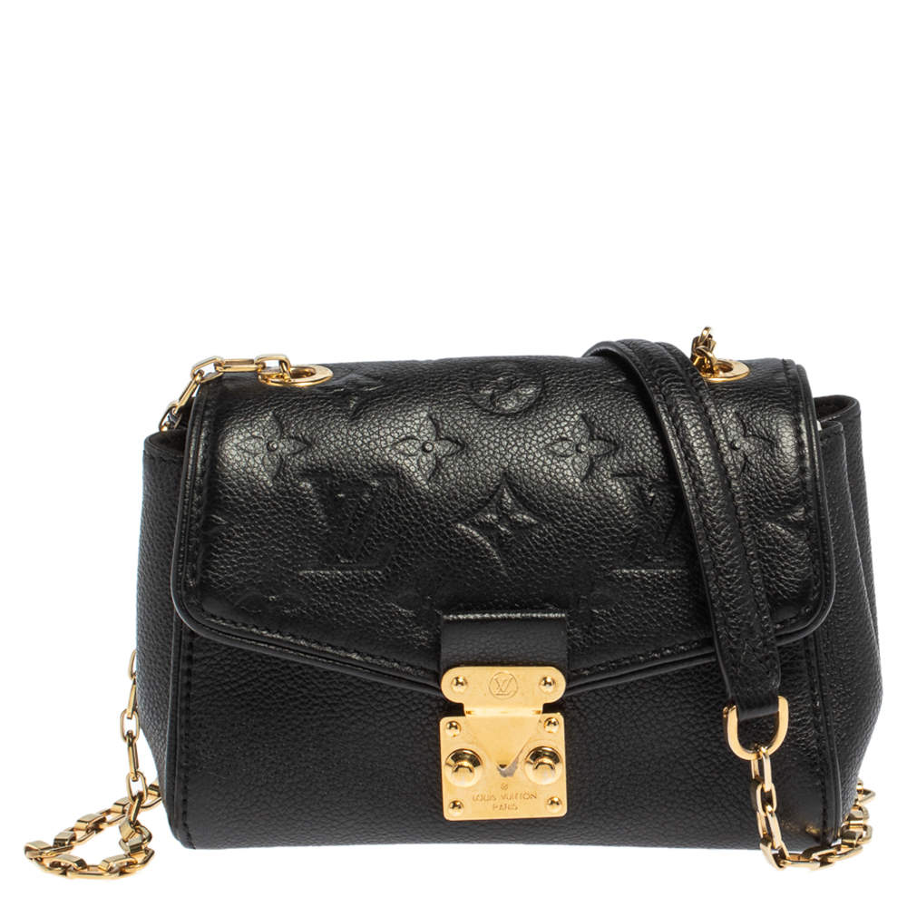 Louis Vuitton Black Monogram Empreinte Leather St Germain BB Bag