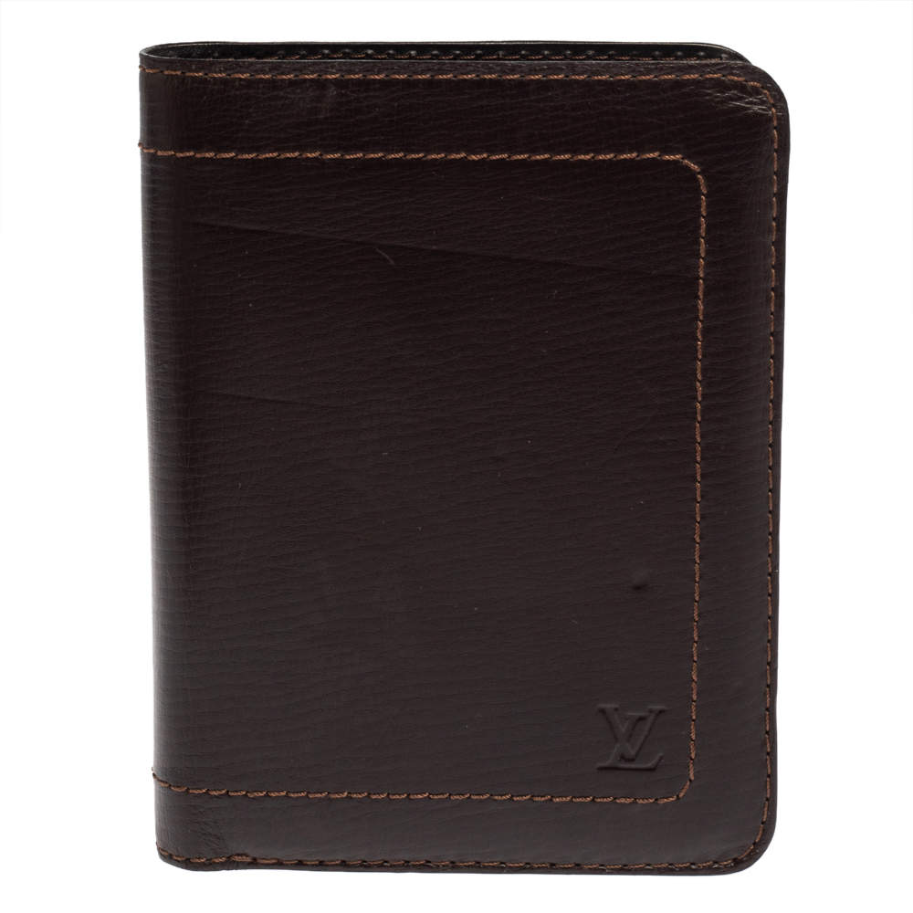 Louis Vuitton Brown Leather Compact Wallet