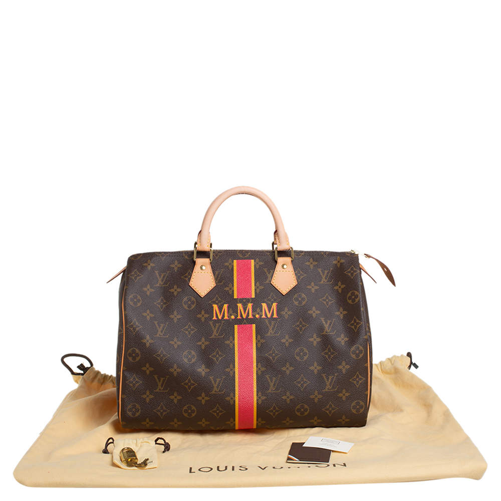 LOUIS VUITTON Monogram My LV Heritage Speedy 35 Jaune Rouge