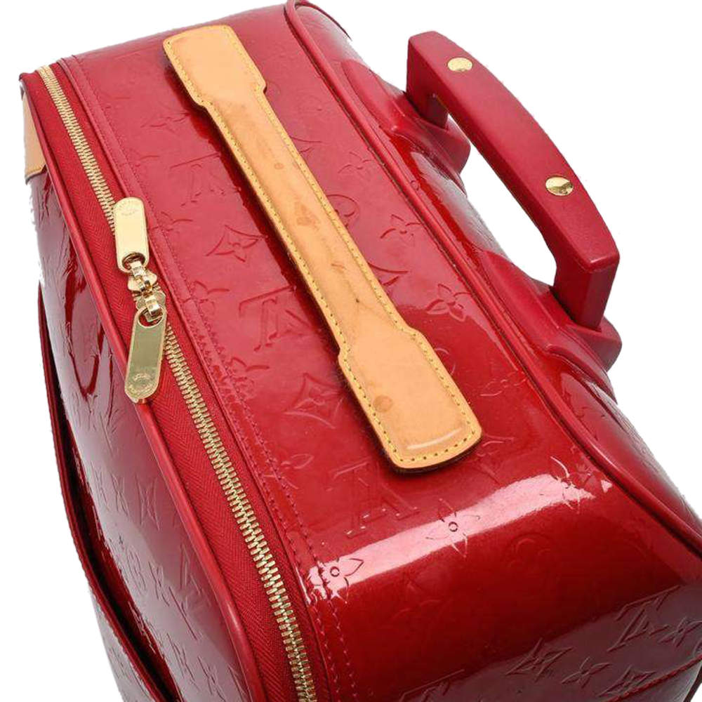 Red Louis Vuitton Monogram Vernis Pegase 45 Travel Bag – Designer