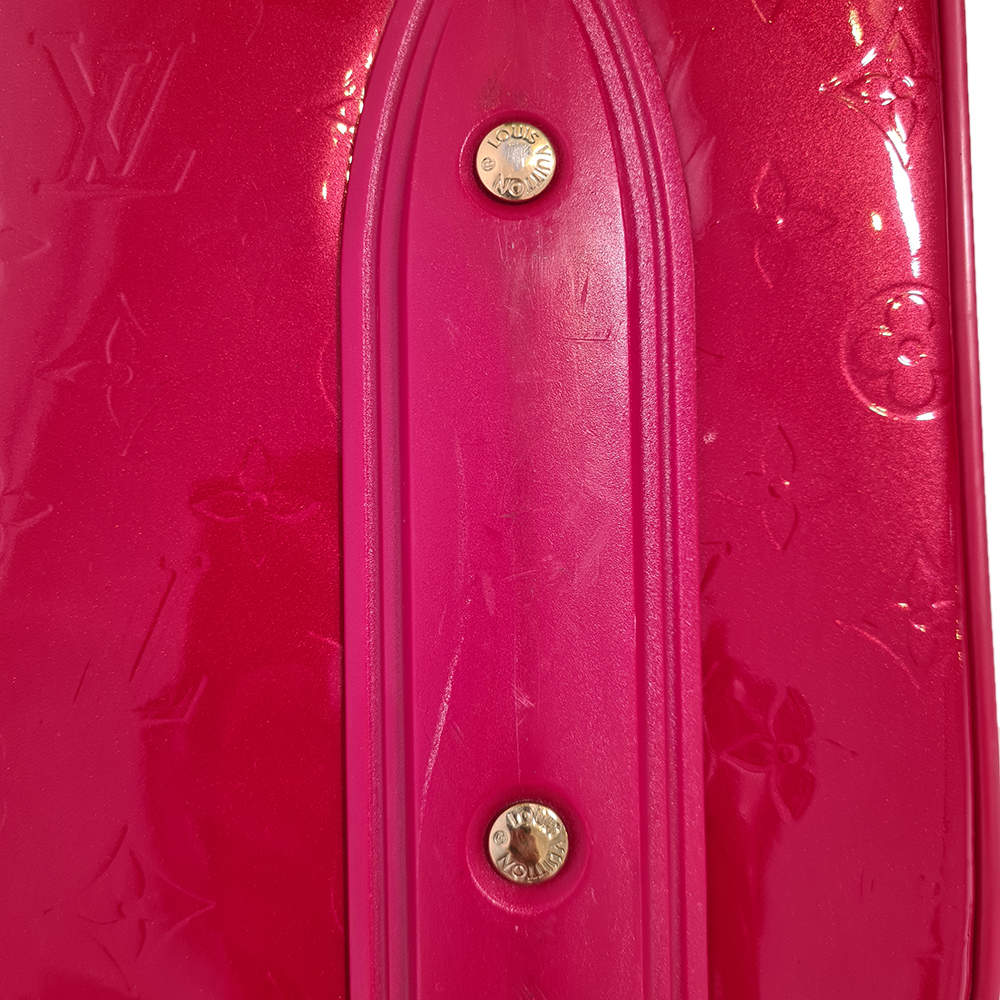 Louis Vuitton Rose Pop Monogram Vernis Pegase 55 Suitcase Louis
