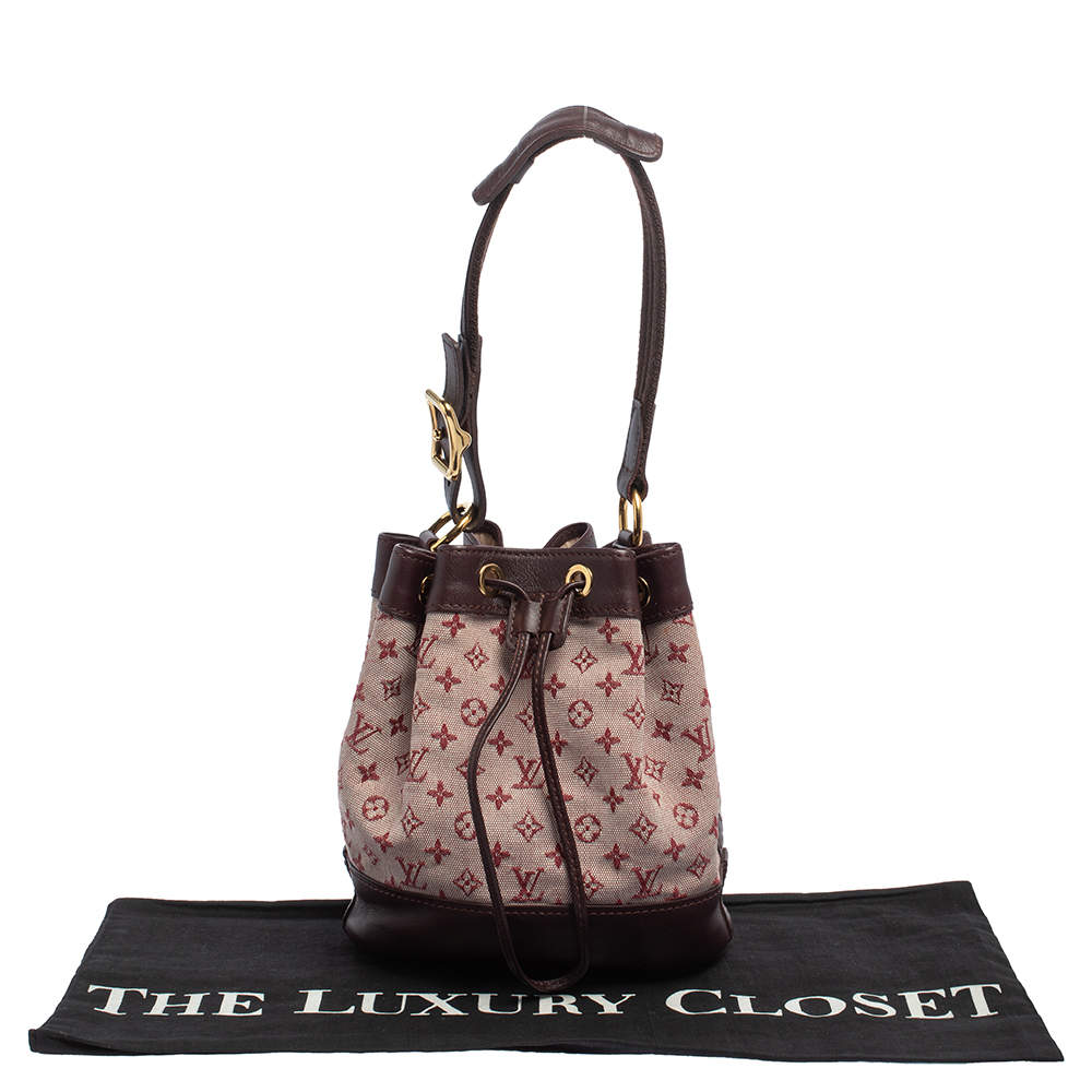 Louis Vuitton Cherry Red Monogram Mini Lin Canvas Noelie Bag Louis Vuitton