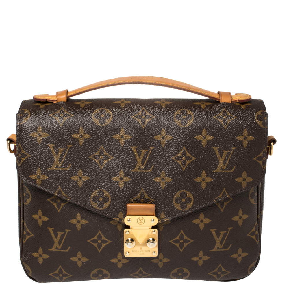 Pre Owned Louis Vuitton Monogram Canvas Pochette Metis Bag