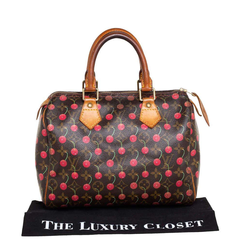 Louis Vuitton Limited Edition Monogram Canvas Cerises Speedy 25