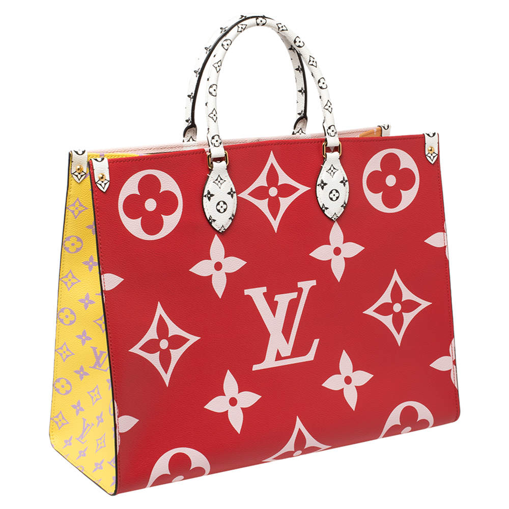 Louis+Vuitton+OnTheGo+Blue+Interior+Tote+GM+Multicolor+Canvas for sale  online