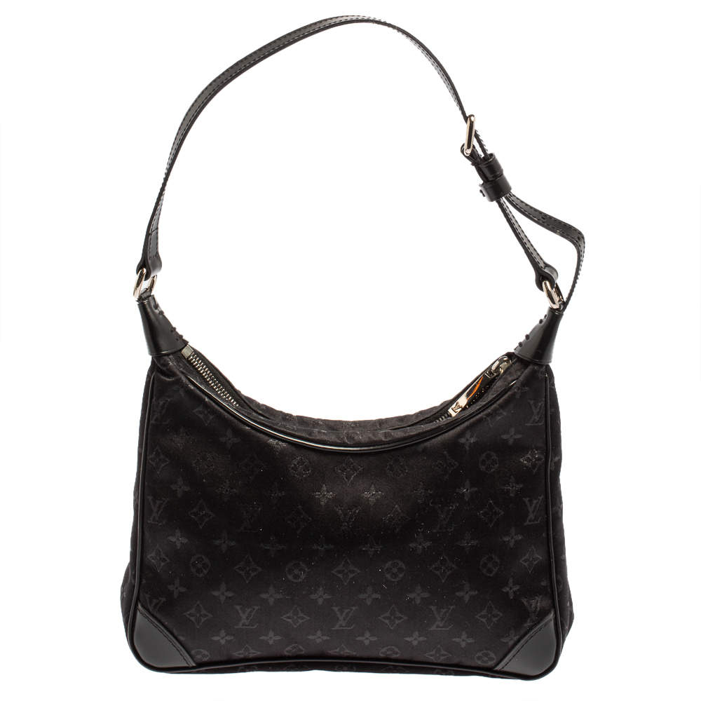 Louis Vuitton Mini Monogram Satin Boulogne Shoulder Bag (SHF-16548) – LuxeDH