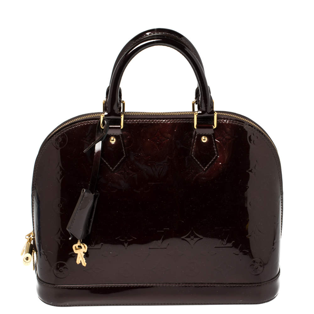 مملوكة مسبقًا Louis Vuitton Amarante Monogram Vernis Alma PM Bag