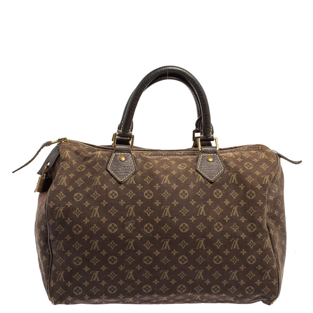 Pre Owned حقيبة لوي فيتون "سبيدي 30" ميني لين كانفاس مونوغرامي  فحمي