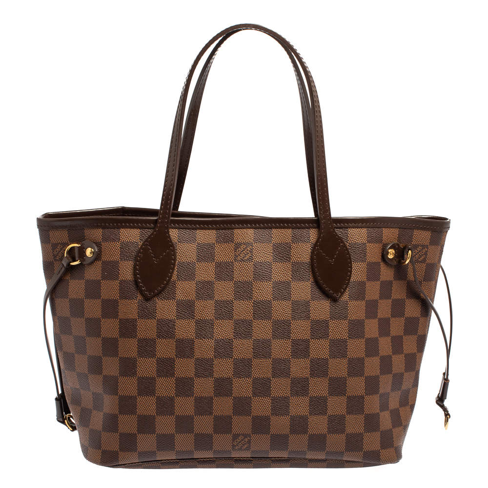 Pre Owned Louis Vuitton Damier Ebene Canvas Neverfull PM Bag