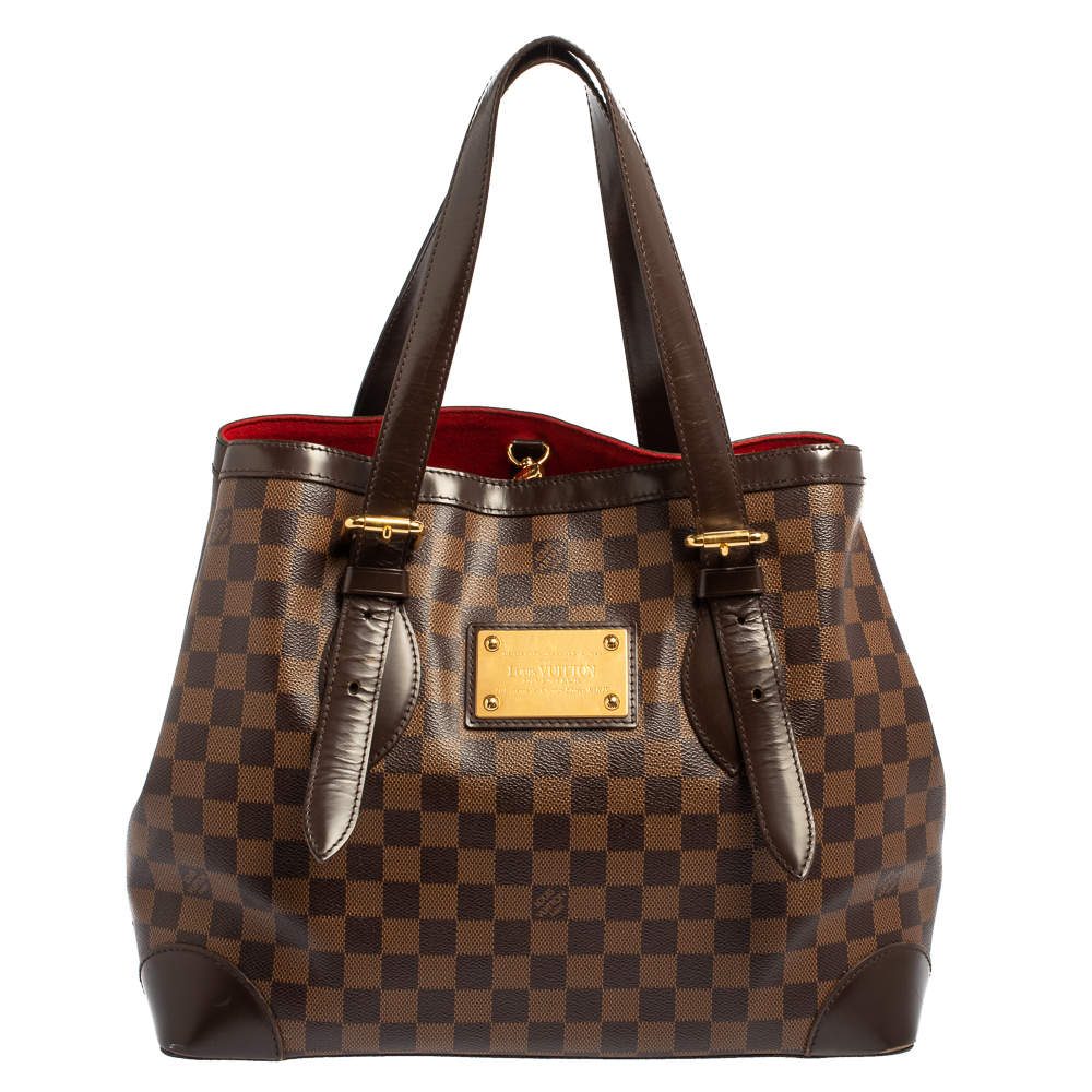 Pre Owned Louis Vuitton Damier Ebene Canvas and Leather Hampstead MM Bag