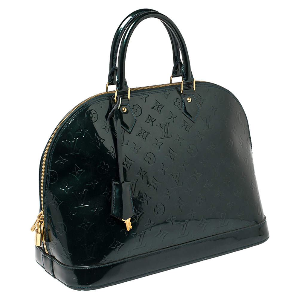 Louis Vuitton Monogram Vernis Alma GM - Green Handle Bags