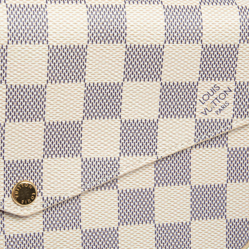 Louis Vuitton Felicie Pochette Flower Printed Studded Damier