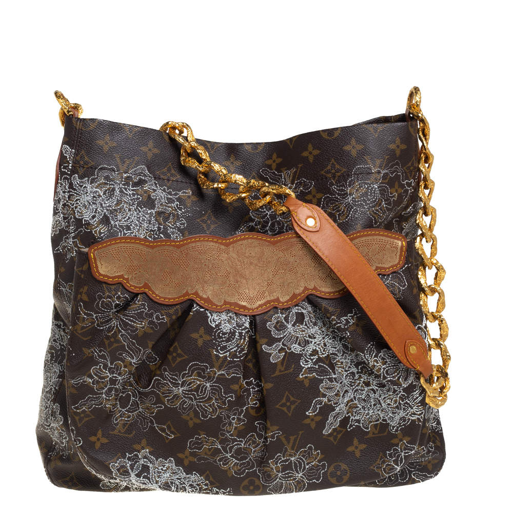 Pre Owned Louis Vuitton Monogram Canvas Limited Edition Dentelle Fersen GM Bag