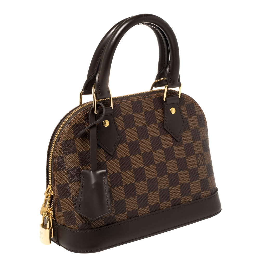 Louis Vuitton LV Women Alma BB Handbag Beige Damier Azur Coated Canvas -  LULUX