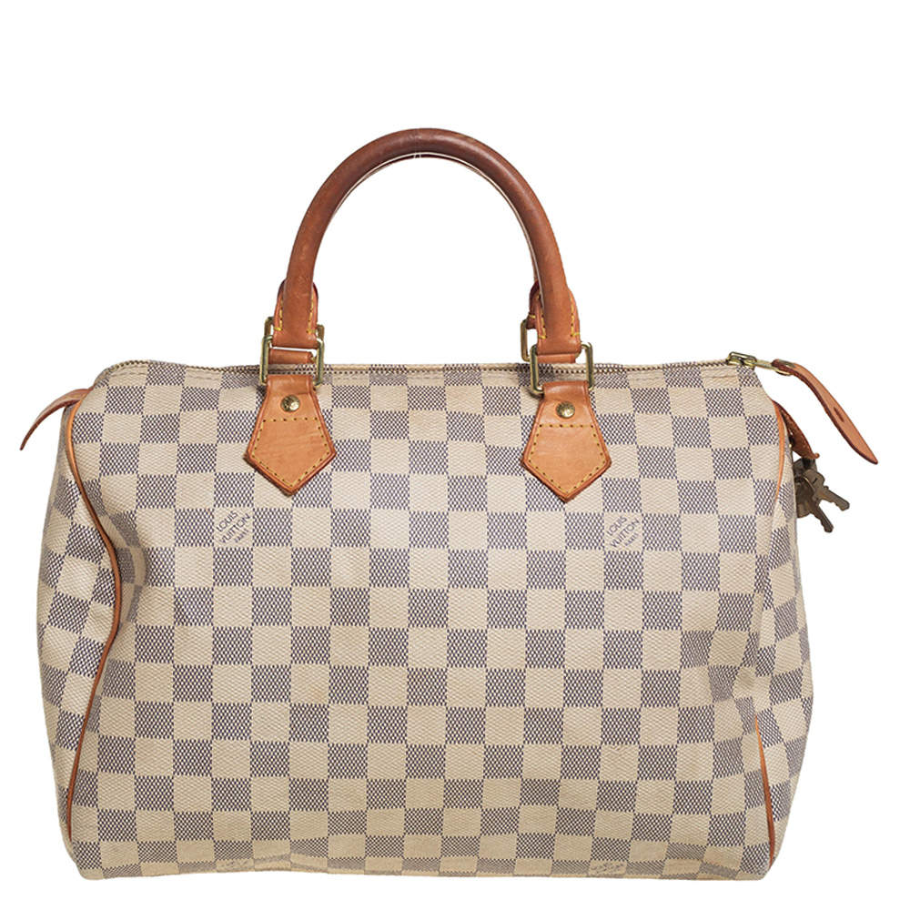 مملوكة مسبقًا Louis Vuitton Damier Azur Canvas Speedy 30 Bag