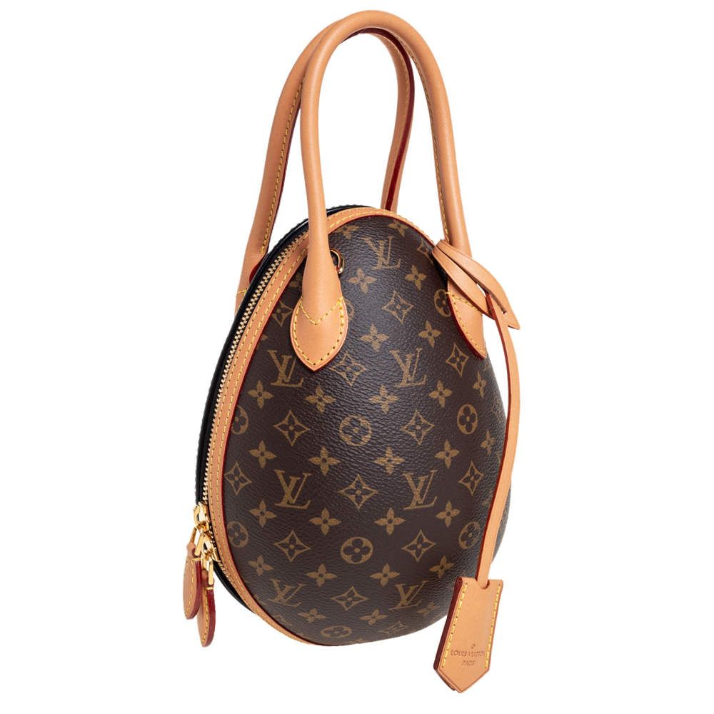 Louis Vuitton lv woman egg bag top handle ball shape handbag monogram