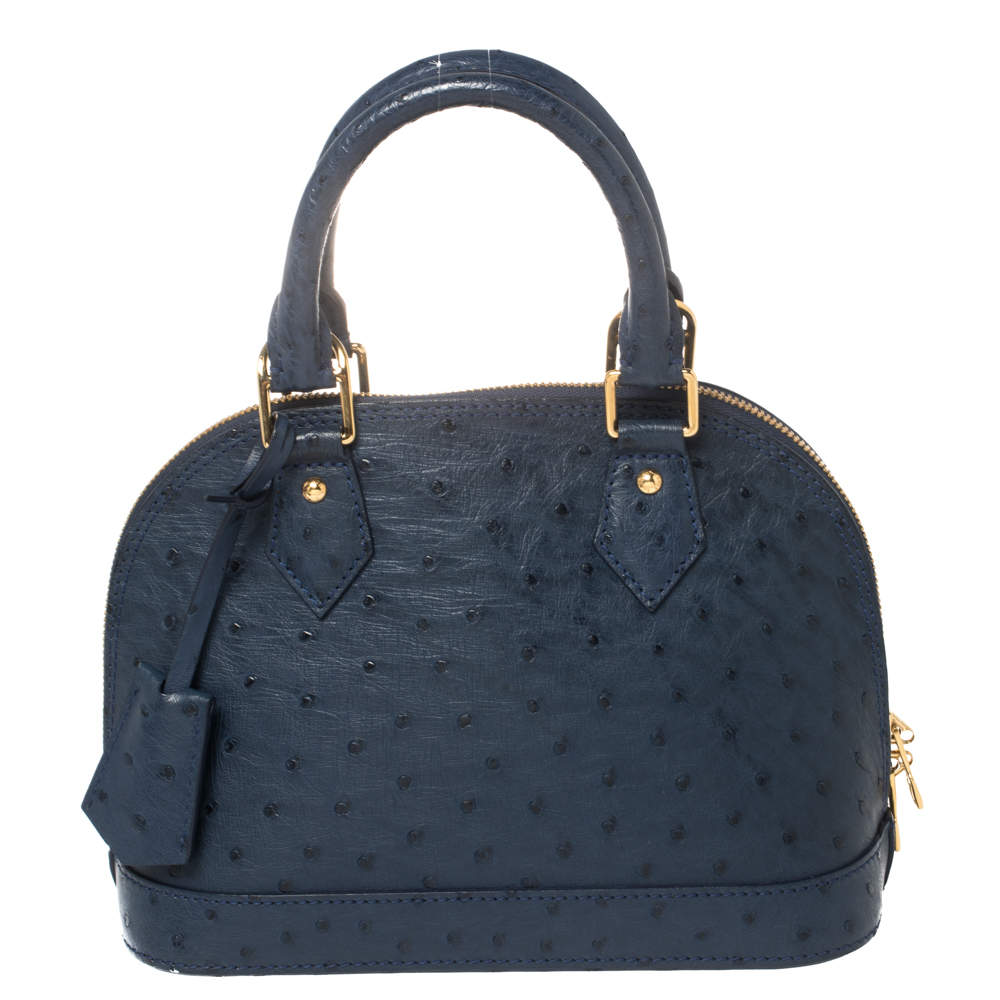 Louis Vuitton Indigo Ostrich Alma BB Bag
