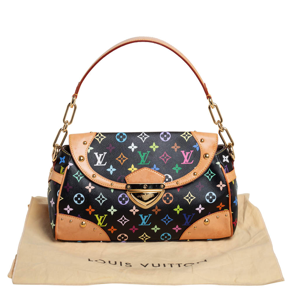 Louis Vuitton Black Monogram Multicolore Canvas Beverly GM Bag