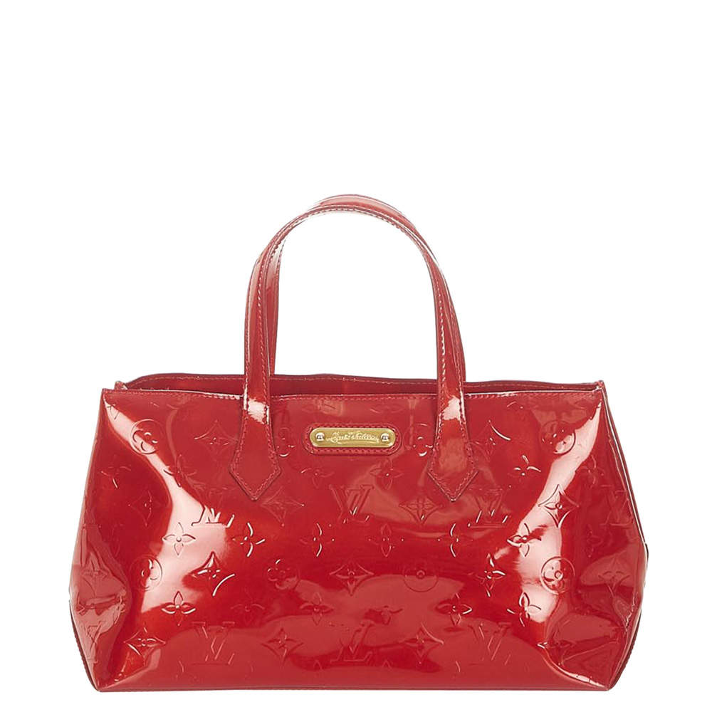 Louis Vuitton Red Monogram Vernis Wilshire PM Bag