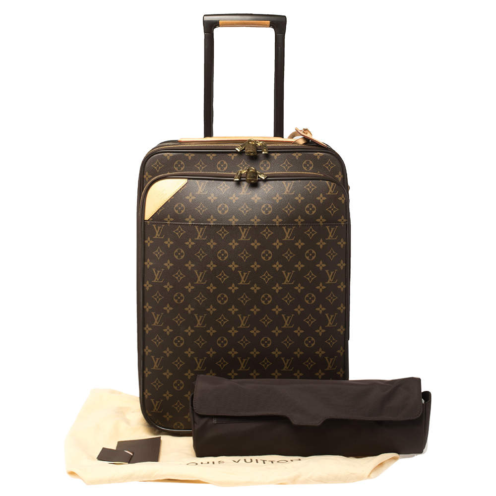 LOUIS VUITTON Pegase Legere 55 Monogram Canvas Business Suitcase Bag-US