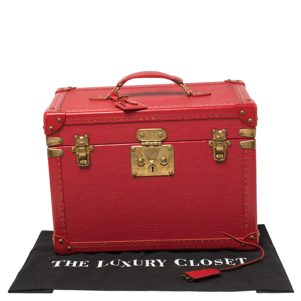 Louis Vuitton Red Epi Leather Hardsided Boite Pharmacie Train Case