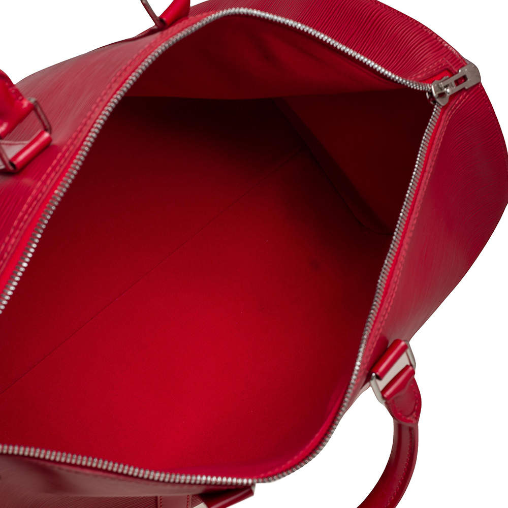 LOUIS VUITTON Epi Leather Red Keepall 45 Boston Bag - 20% OFF
