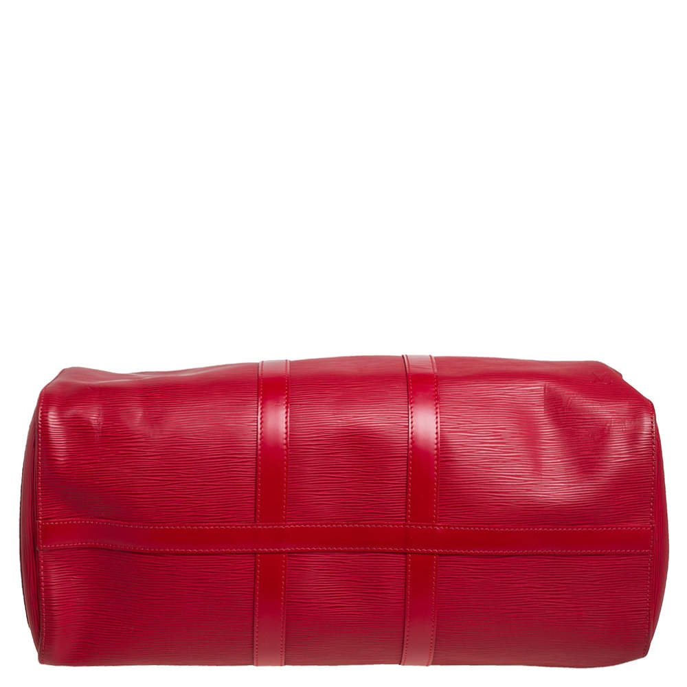 Louis Vuitton Red Epi Leather Keepall 45 Boston Duffle Bag ref.425830 -  Joli Closet