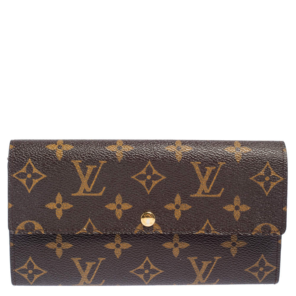 Pre Owned محفظة لوي فيتون سارا كانفاس مقوى مونوغرامي