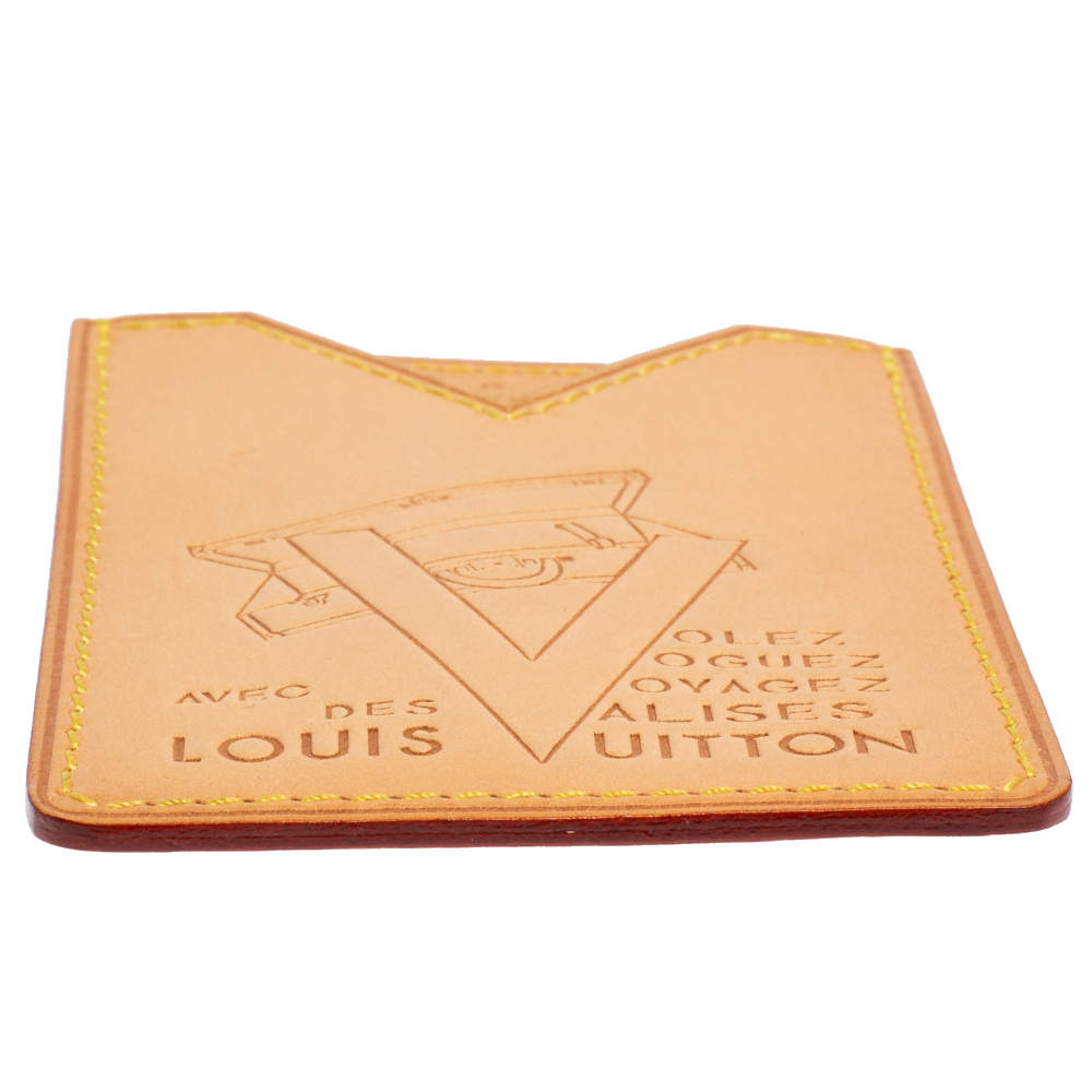 Louis Vuitton Beige Vachetta Leather Limited Edition Card Holder