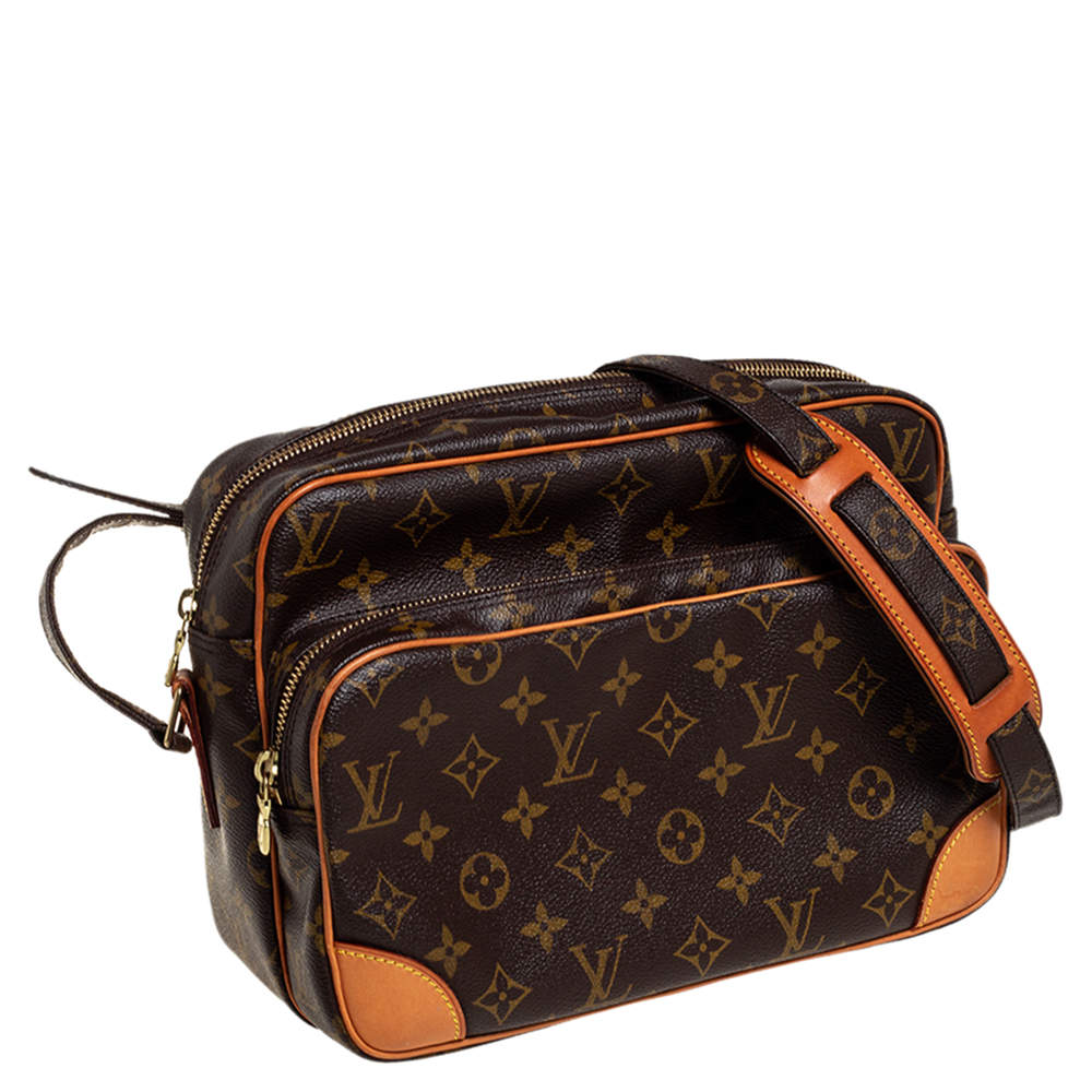 Nile cloth handbag Louis Vuitton Brown in Cloth - 37176545