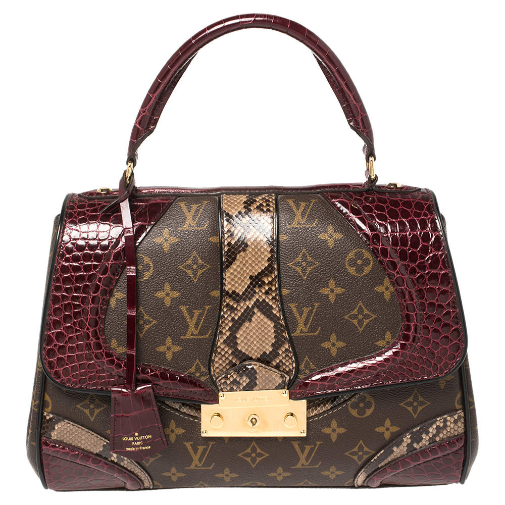 مملوكة مسبقًا Louis Vuitton Monogram Croc and Python Monogramissime Bag