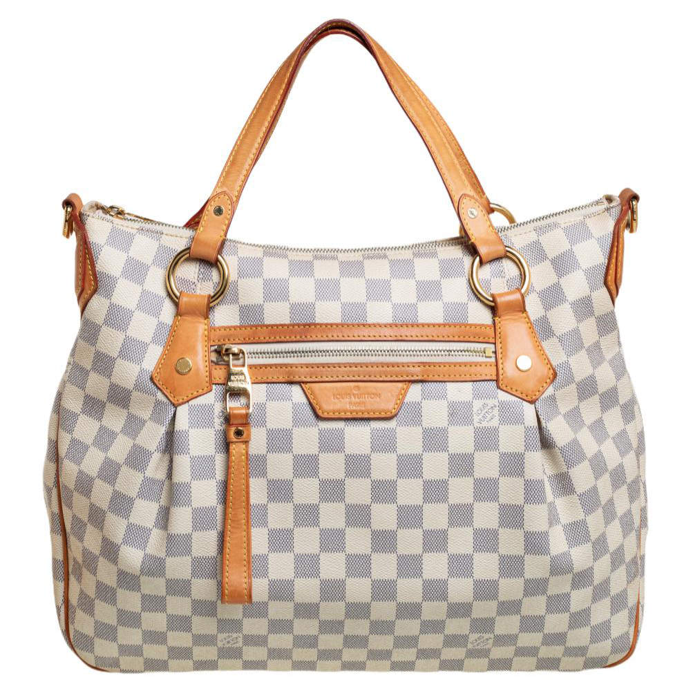 Pre Owned Louis Vuitton Damier Azur Canvas Evora MM Bag