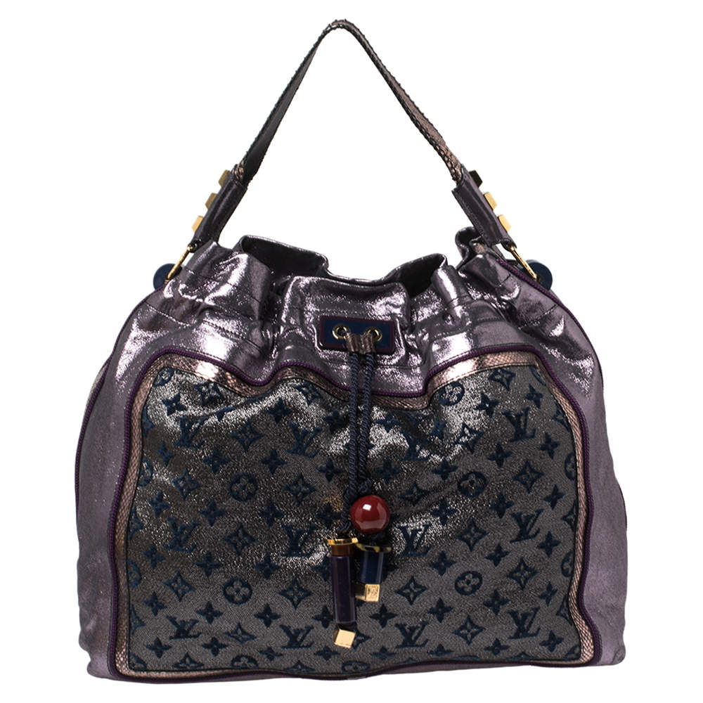 Louis Vuitton Purple Monogram Lurex Limited Edition Bluebird Bag Louis ...