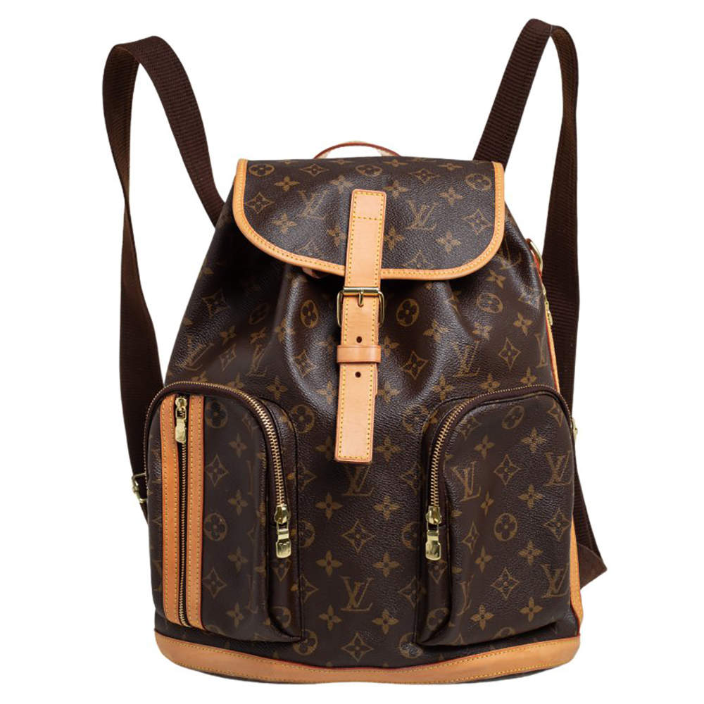 Good Auth LOUIS VUITTON M40107 Monogram Sac A Dos Bosphore Backpack Brown  LV F/S