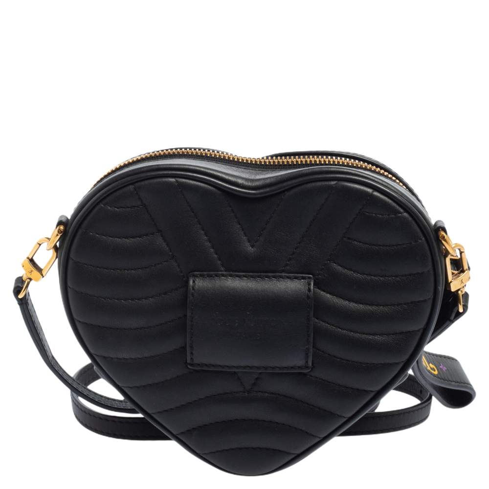 Louis Vuitton Calfskin New Wave Heart Bag Black