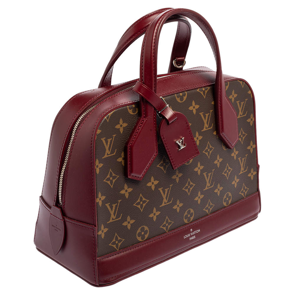 LOUIS VUITTON Dora MM Monogram Shoulder Bag Strap Bordeaux Satchel