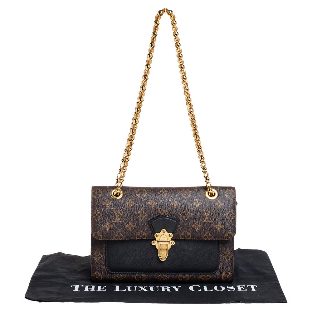 Louis Vuitton Brown/Black Monogram Canvas And Leather Victoire Bag Louis  Vuitton