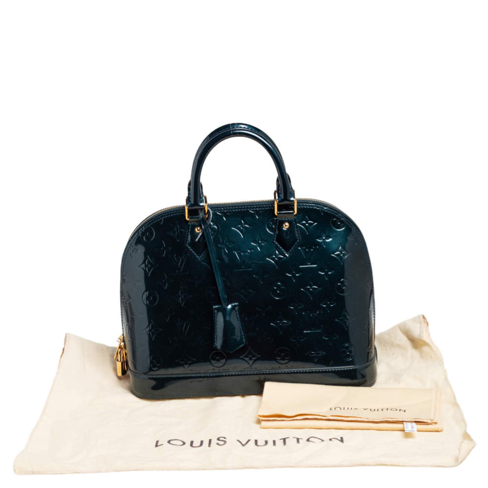 LV Alma PM Vernis Dark Green GHW, Luxury, Bags & Wallets on Carousell