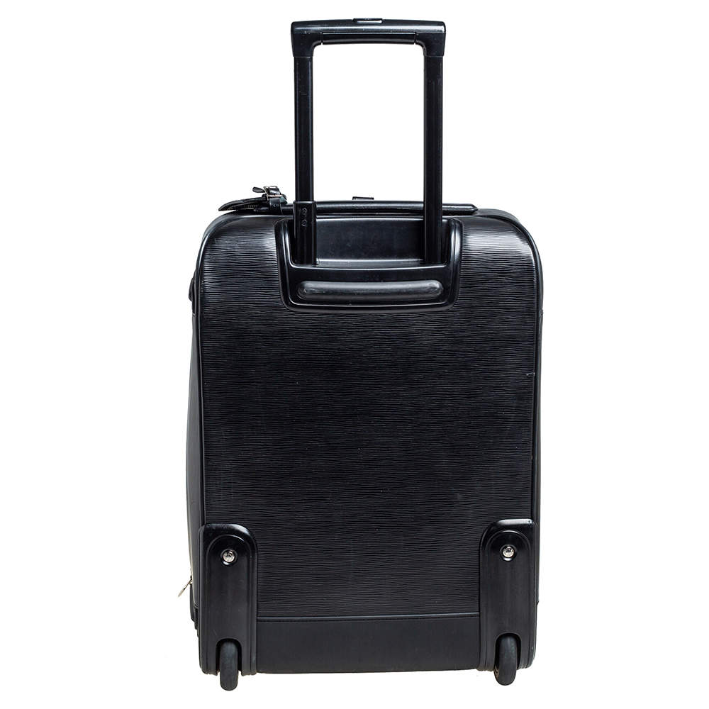 Used Black Louis Vuitton Black Epi Leather Pegase 50cm Suitcase