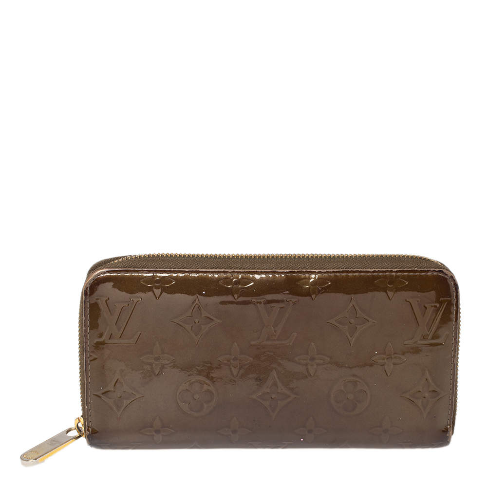 Louis Vuitton Vert Olive Monogram Vernis Zippy Wallet