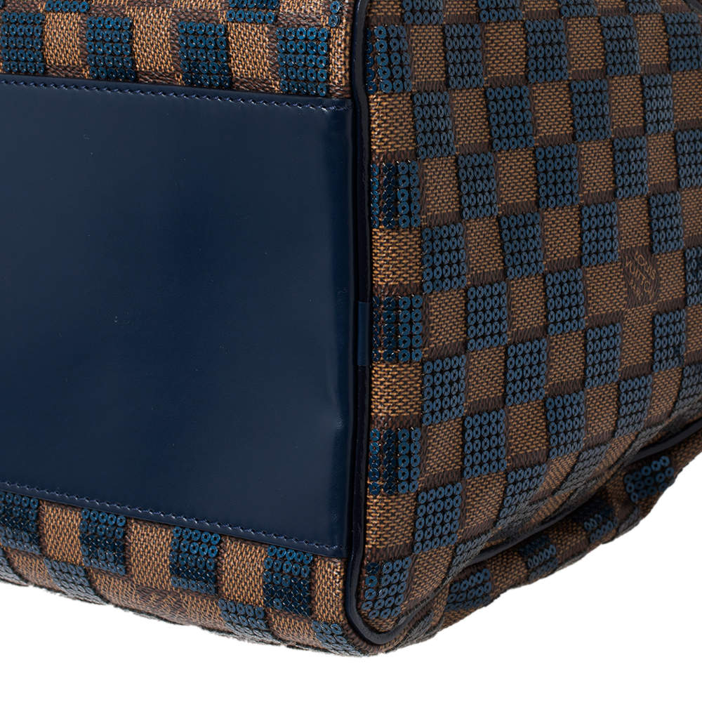 Louis Vuitton Blue Damier Paillettes Canvas Speedy 30 Bag., Lot #58317