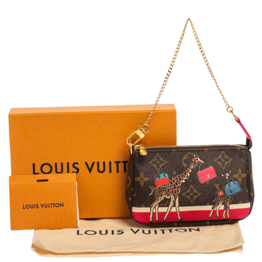 Louis Vuitton Mini Pochette Accessoires Monogram Vivienne Red in Coated  Canvas with Gold-tone - US