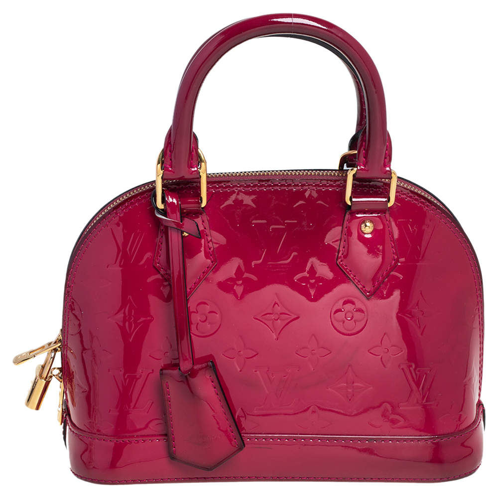 Louis Vuitton Rose Indian Monogram Vernis Alma Bb Bag