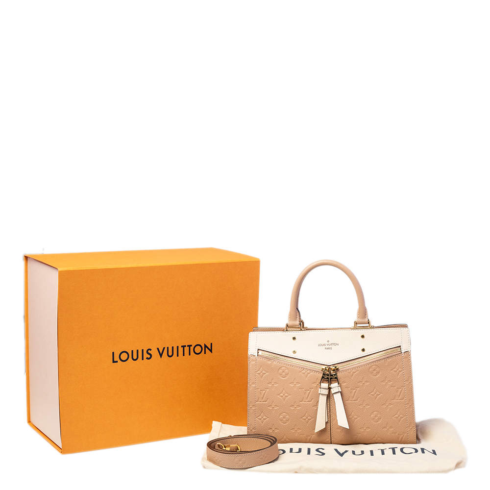 Louis Vuitton Papyrus Creme Monogram Empreinte Leather Sully PM Bag