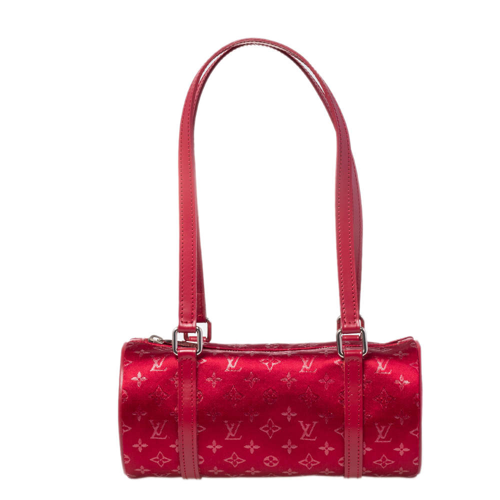 Louis Vuitton Red Mini Lin Fabric Papillon 19 Bag
