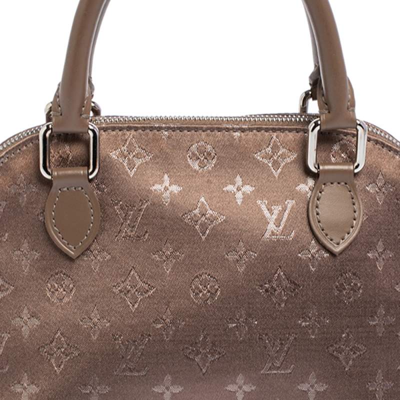 Tan Louis Vuitton Monogram Satin Mini Alma Handbag